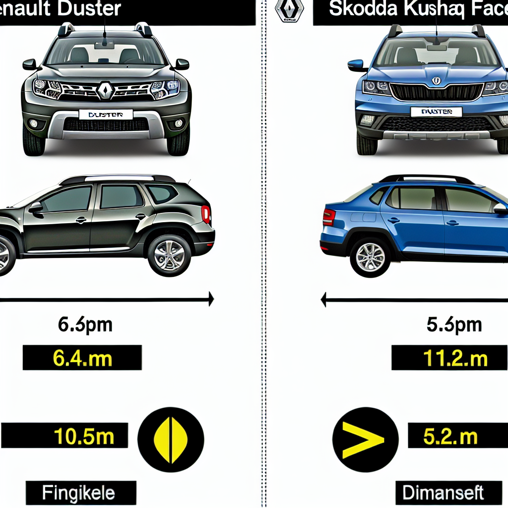 Renault Duster vs Skoda Kushaq Facelift: Features, Specs, Dimensions Comparison