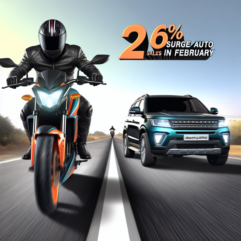 Two-wheeler and SUV sales jump 26% in auto sales in February