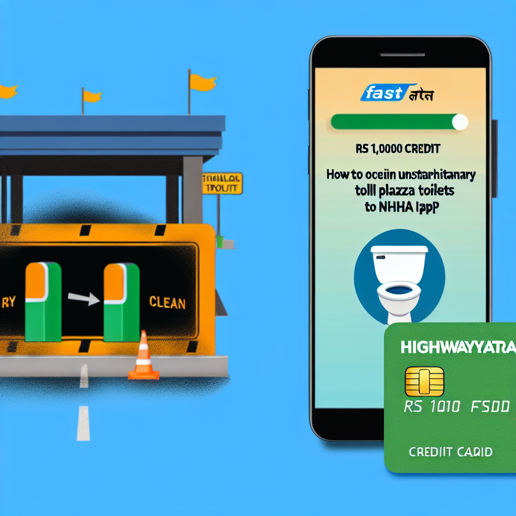 How to get Rs 1,000 Fastag credit by reporting dirty toll plaza toilets to NHAI through HighwayYatra app.