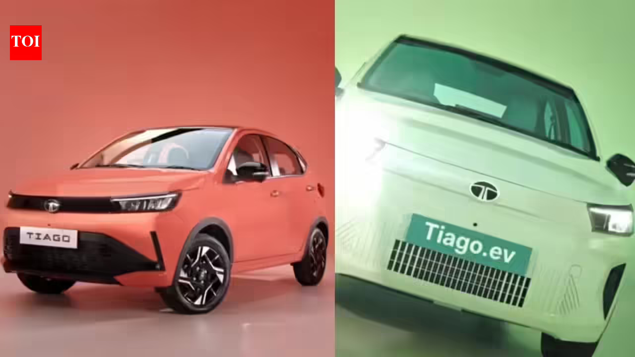 Tata Tiago Tiago EV; 2026 Tata Tiago Teaser, Launch Soon: New Design, EV Version Revealed |